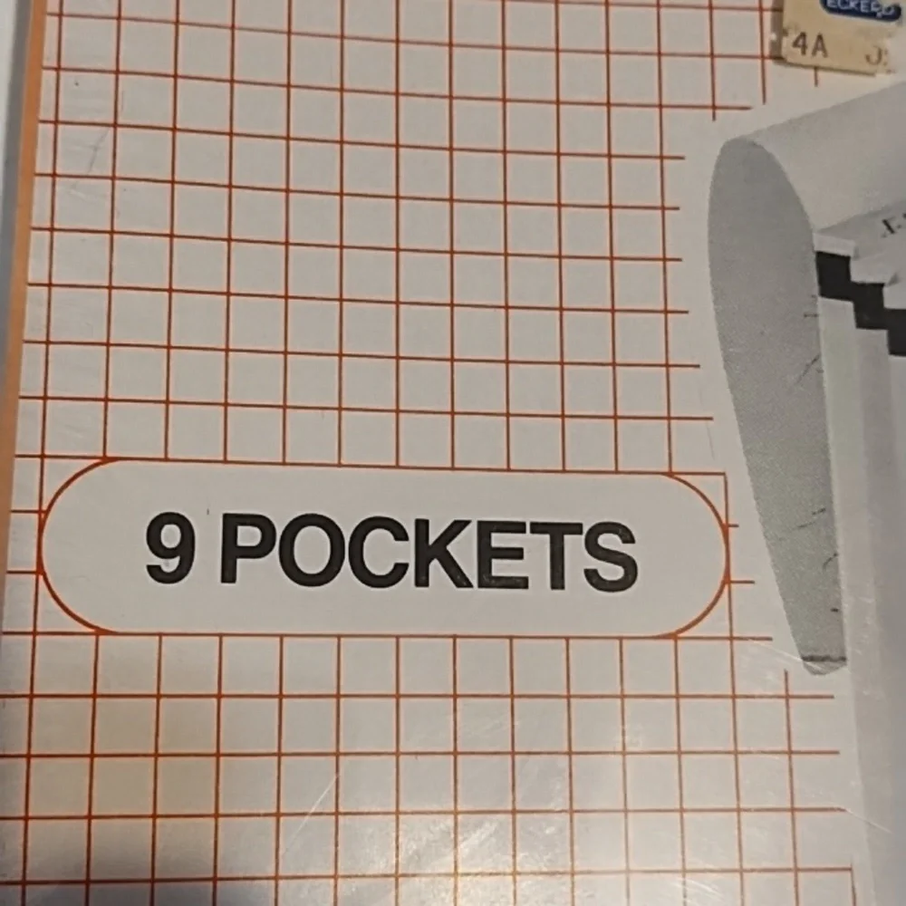 Home Record File with 9 Pockets - Orange and White